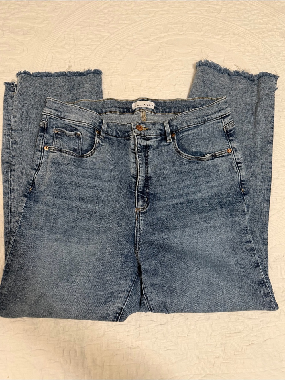 LOFT High-Rise Kick Crop Jeans